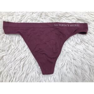 VICTORIA'S SECRET PANTIES VS LOGO THONG Bugundy medium siz